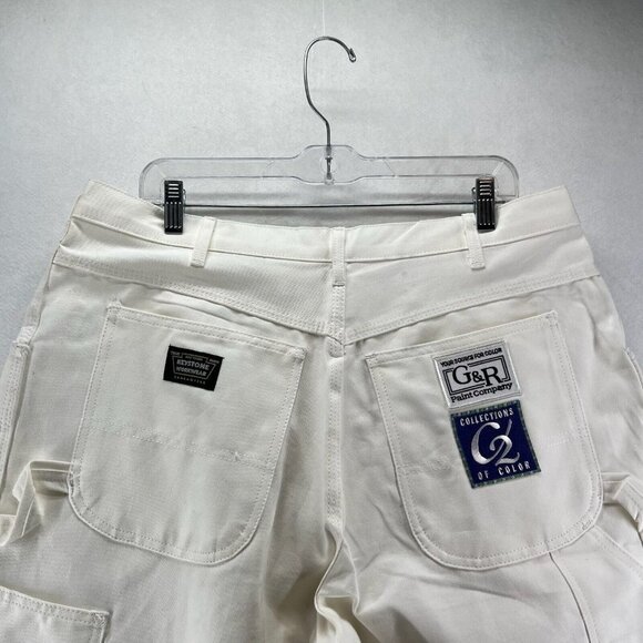 Keystone Workwear Shorts Men 38 Painter Carpenter Utility Twill Cotton Off White - Picture 5 of 10